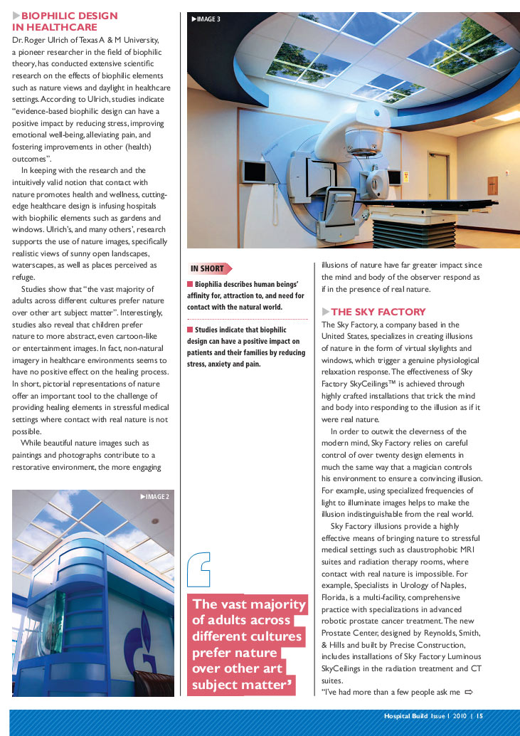Hospital Build Magazine - Biophilic design article page 2