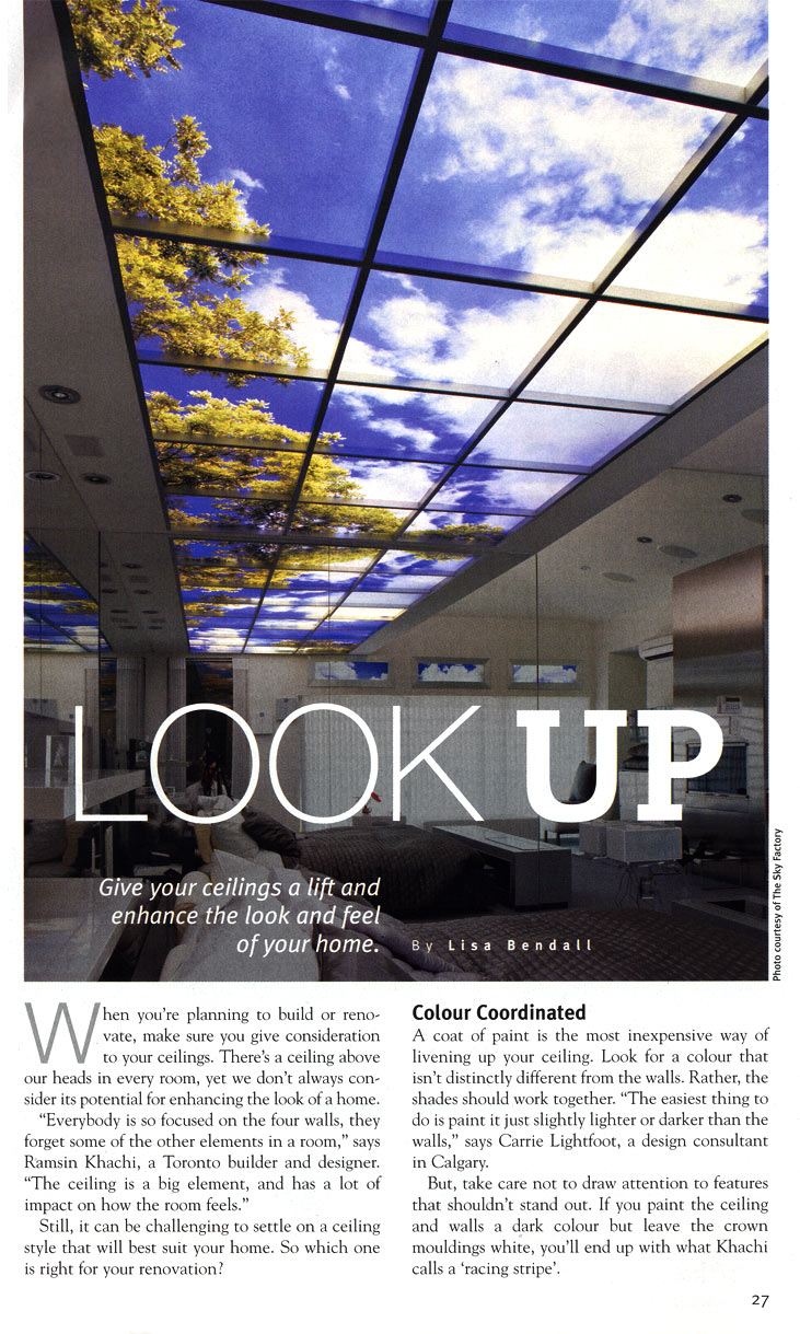 Homes and Cottages magazine - Look Up page 1