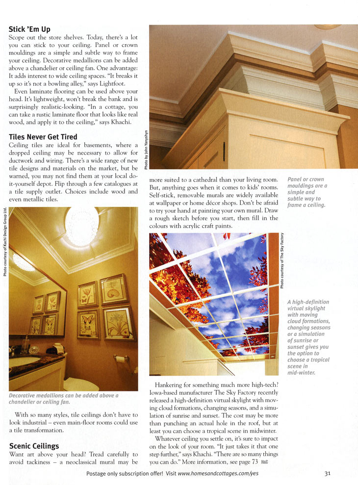 Homes and Cottages magazine - Look Up page 3